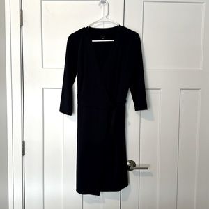 Ann Taylor navy wrap dress